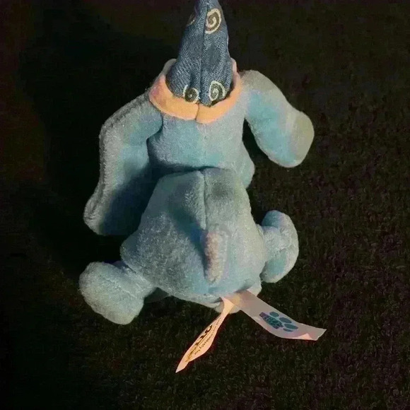 Vintage Blue Clues Small Plush Dog Made for Motts with Party Hat 1998 Viacom 4” - Picture 5 of 7